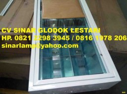 Lampu RM 2x36 watt Cover Tutup Acrylic Bening